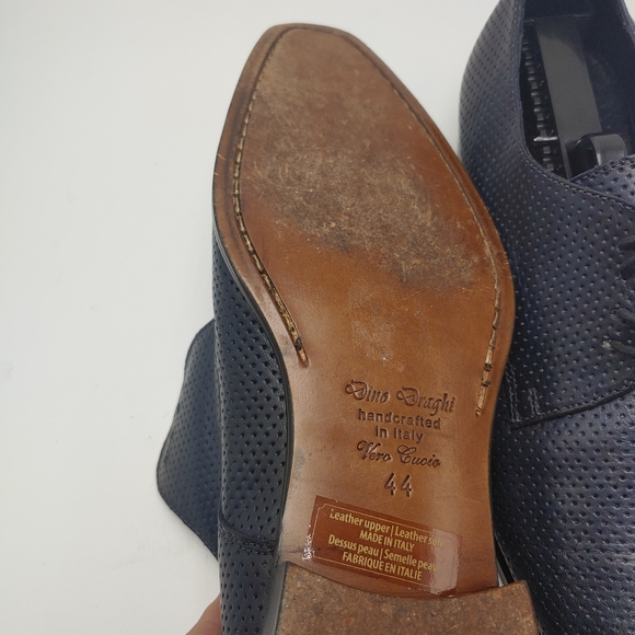 Dino Draghi Italian Leather Oxfords Sz 11 - Picture 7 of 8
